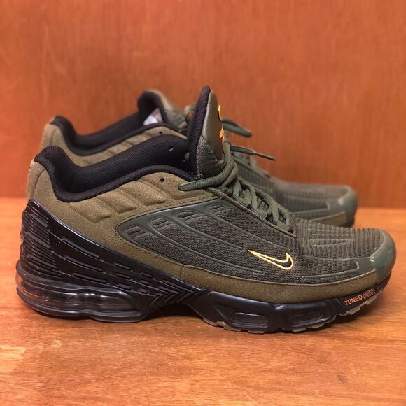 Limited Edition Men’s Nike Air Max Plus 3 TN Olive + Orange Sneakers size 12 - Picture 4 of 9